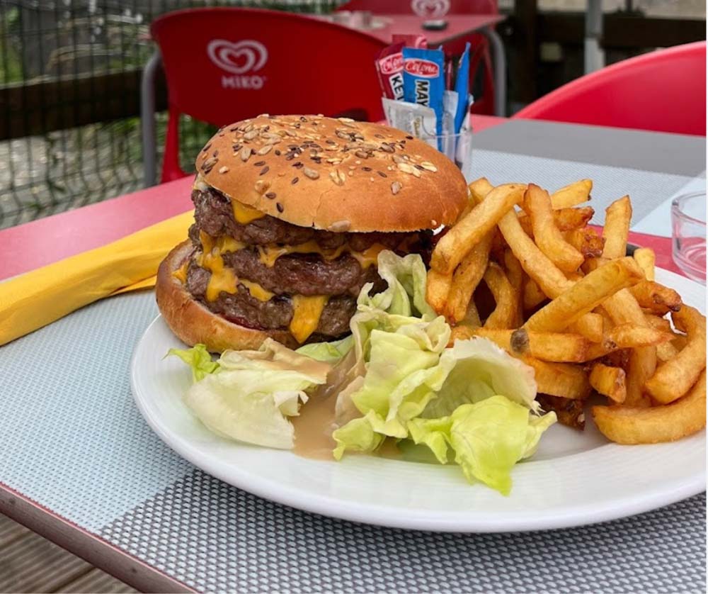 Nos burgers au Moulin de la Chut